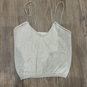 Intimately Free People knit iridescent crop top